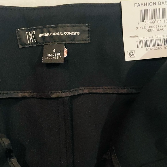 Inc slim leg dress pants size 4 black NWT - Picture 4 of 4